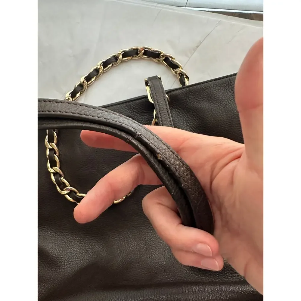 Michael Kors Harper Medium Tote Bag Dark Brown